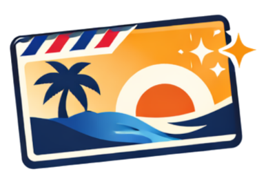 Example AI-generated branded postcard preview